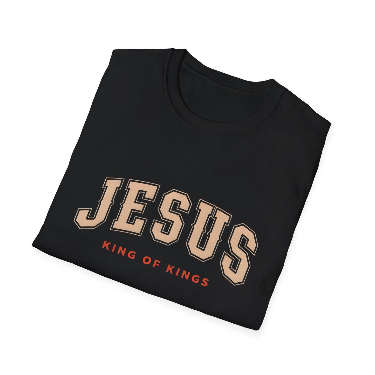 Faith-Inspired Unisex Softstyle T-Shirt - Jesus King of Kings, Christian Apparel, Gift for Believers, Biblical T-Shirt, Religious Fashion