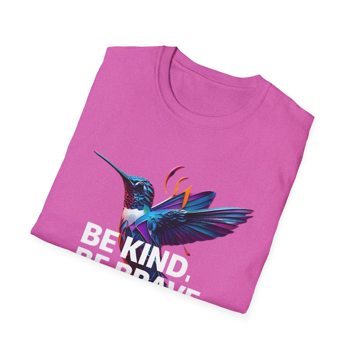Vibrant Hummingbird T-Shirt, Unisex Softstyle Tee, Colorful Nature Apparel, Eco-Friendly Gift, Casual Wear, Art-Inspired Clothing