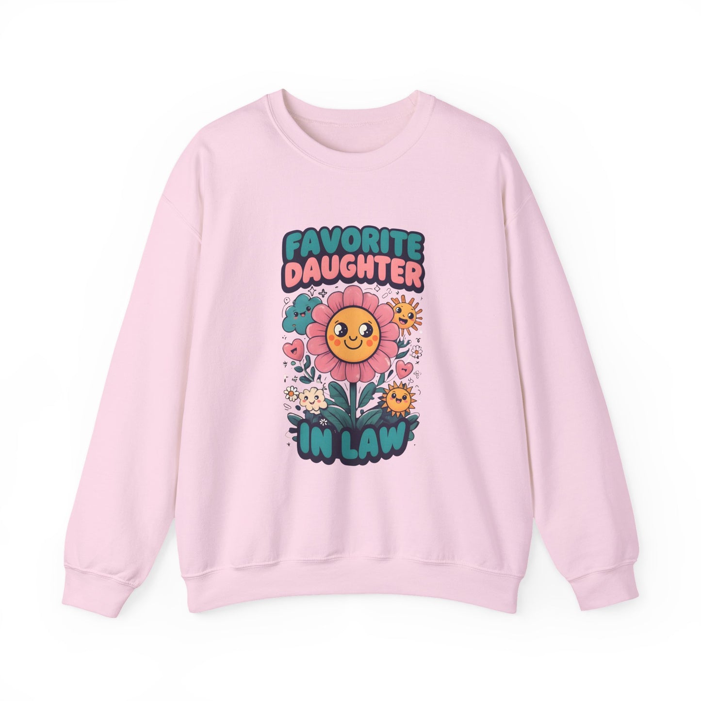 Favorite Daughter in Law Sweatshirt, Gift for Daughter in Law, Floral Crewneck, Cozy Sweatshirt, Birthday Gift, Mother’s Day Gift