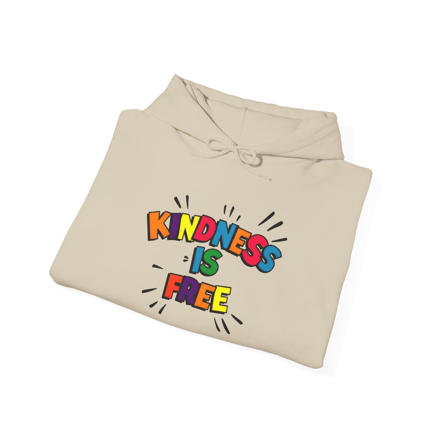 Kindness is Free Hoodie, Unisex Heavy Blend Sweatshirt, Gift for Friends, Inspirational Apparel, Cozy Everyday Wear