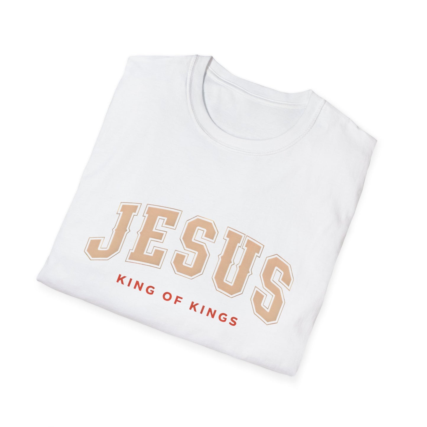 Faith-Inspired Unisex Softstyle T-Shirt - Jesus King of Kings, Christian Apparel, Gift for Believers, Biblical T-Shirt, Religious Fashion