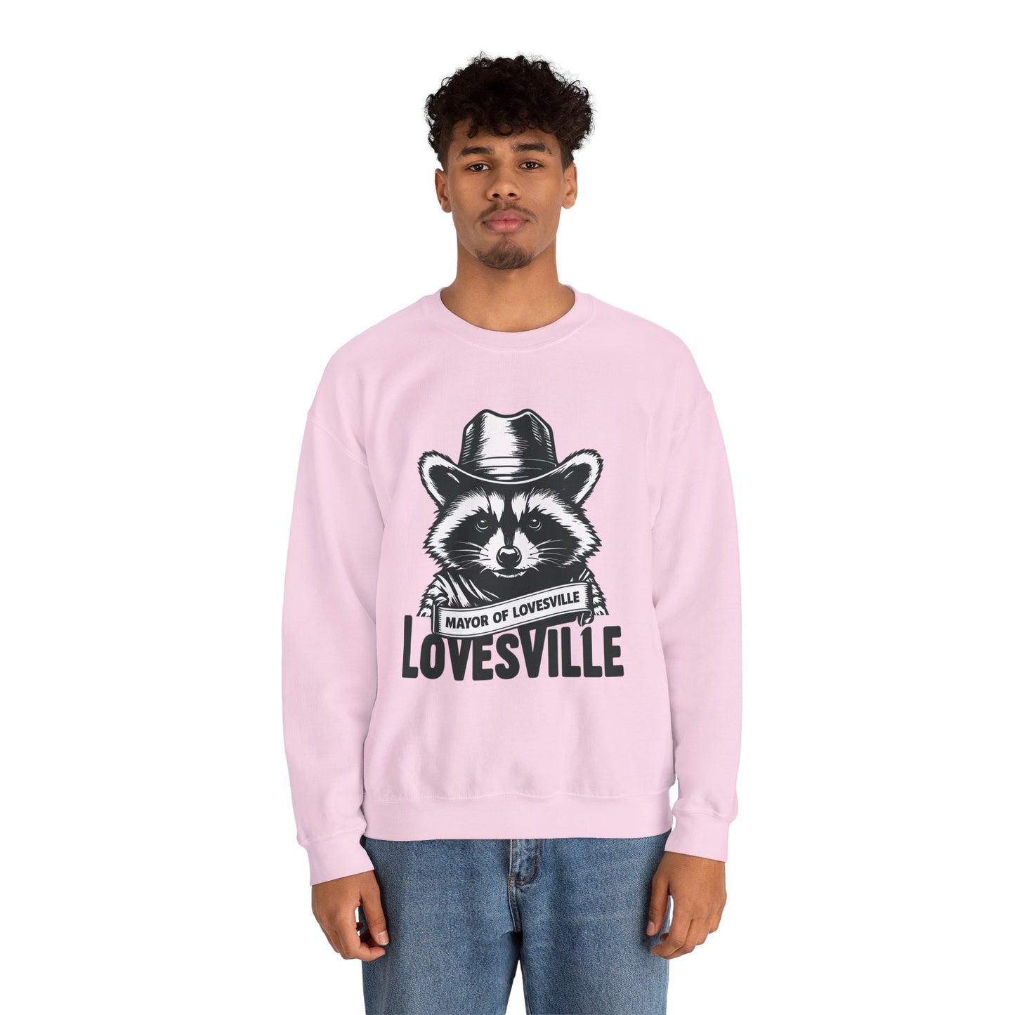 Comfy Mayor of Lovesville Sweatshirt, Casual Unisex Crewneck, Perfect Gift for Animal Lovers, Cozy Style for Holidays, Urban Fashion