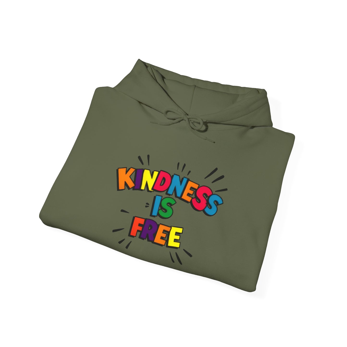 Kindness is Free Hoodie, Unisex Heavy Blend Sweatshirt, Gift for Friends, Inspirational Apparel, Cozy Everyday Wear