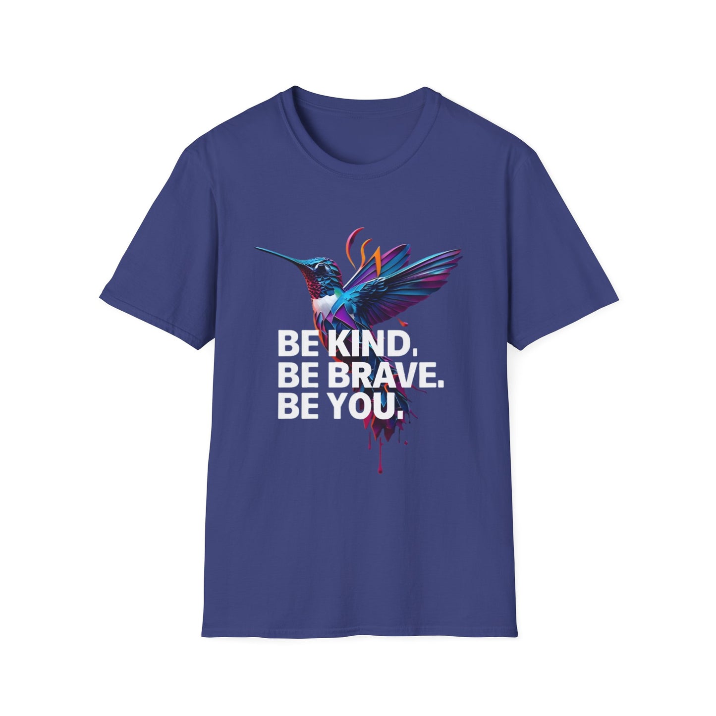 Vibrant Hummingbird T-Shirt, Unisex Softstyle Tee, Colorful Nature Apparel, Eco-Friendly Gift, Casual Wear, Art-Inspired Clothing