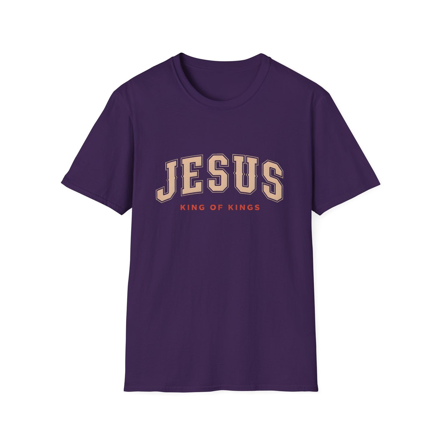 Faith-Inspired Unisex Softstyle T-Shirt - Jesus King of Kings, Christian Apparel, Gift for Believers, Biblical T-Shirt, Religious Fashion