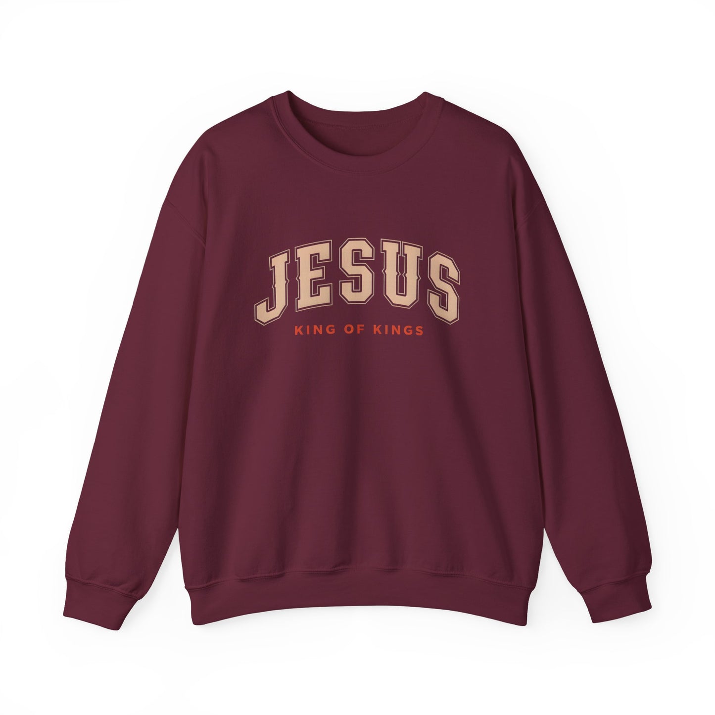 Jesus Crewneck Sweatshirt, Religious Apparel, Christian Gift, Cozy Unisex Sweatshirt, Faith-Based Wardrobe, King of Kings Fashion