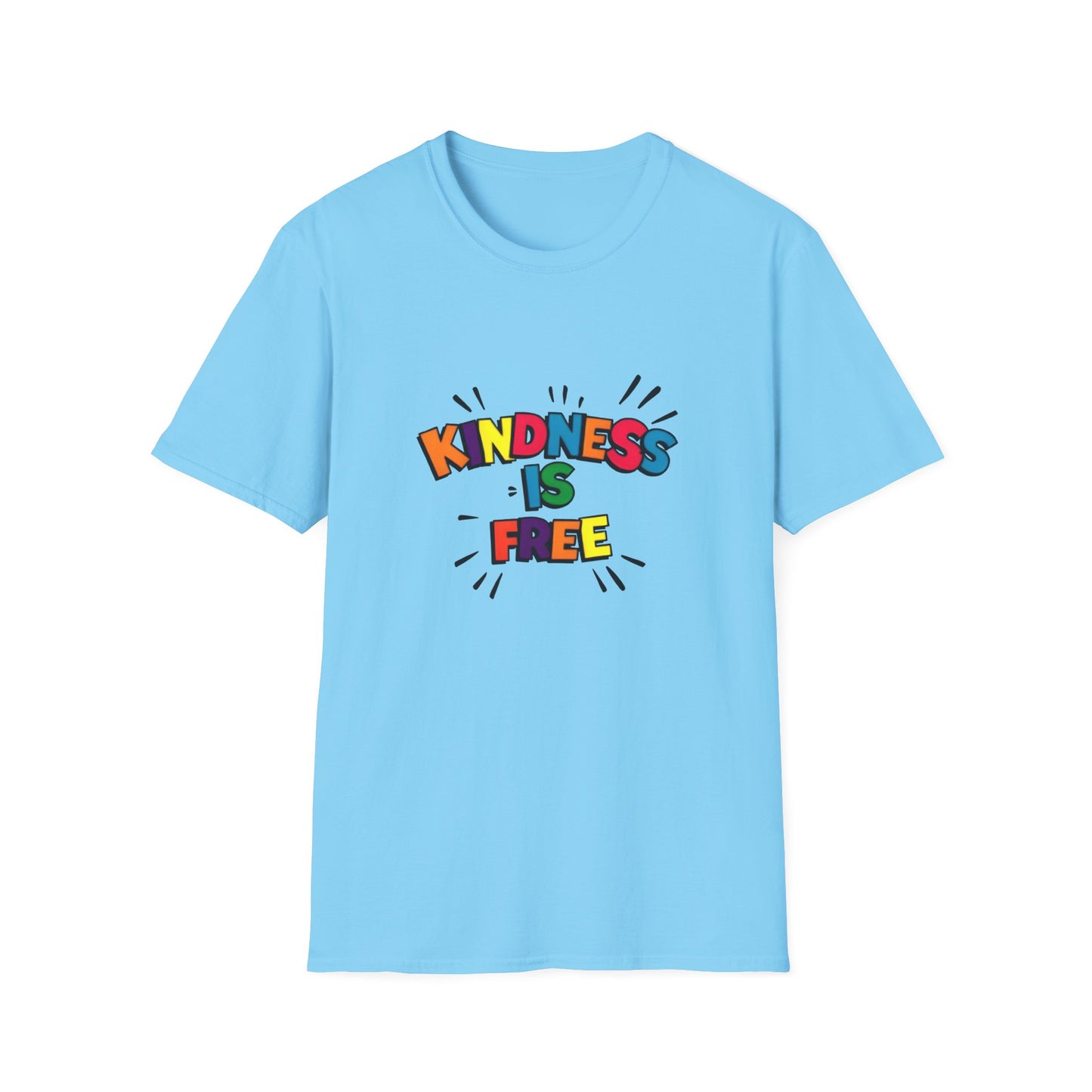 Kindness Is Free Unisex Softstyle T-Shirt | Inspirational Graphic Tee for Everyday Wear, Gifts, and Casual Outfits | Positive Vibes Apparel