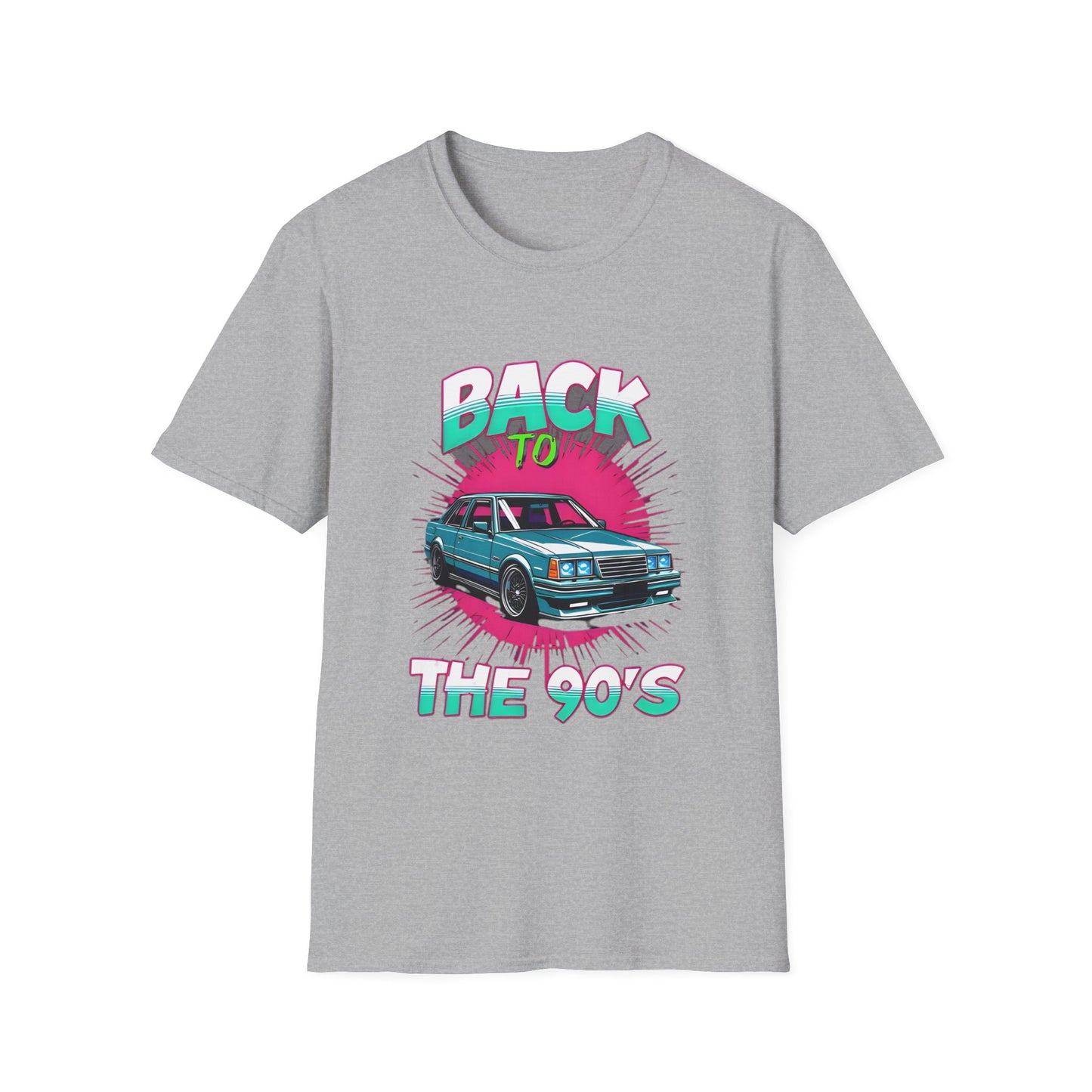 90s Retro Unisex Softstyle T-Shirt, Cool Vintage Car Tee, Nostalgic Graphic Shirt, Casual Gift for Car Lovers, Summer Fashion, Unisex Outfit