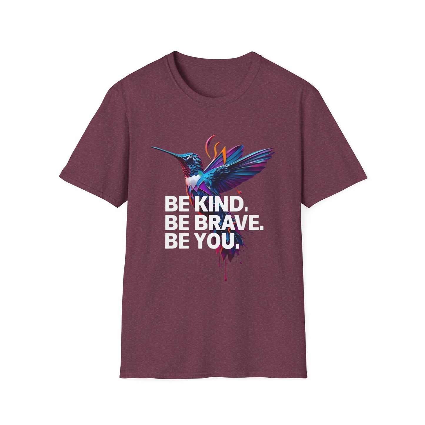 Vibrant Hummingbird T-Shirt, Unisex Softstyle Tee, Colorful Nature Apparel, Eco-Friendly Gift, Casual Wear, Art-Inspired Clothing