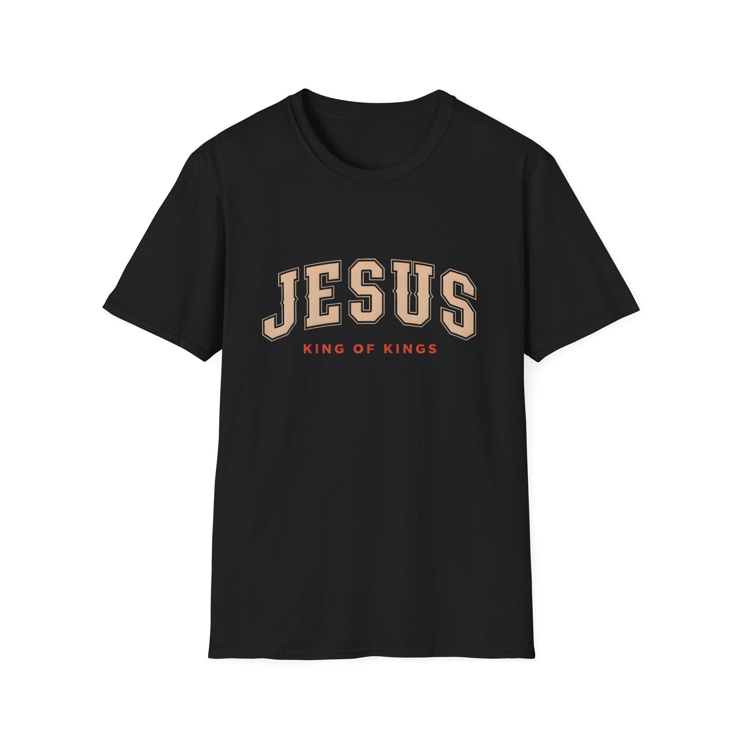 Faith-Inspired Unisex Softstyle T-Shirt - Jesus King of Kings, Christian Apparel, Gift for Believers, Biblical T-Shirt, Religious Fashion