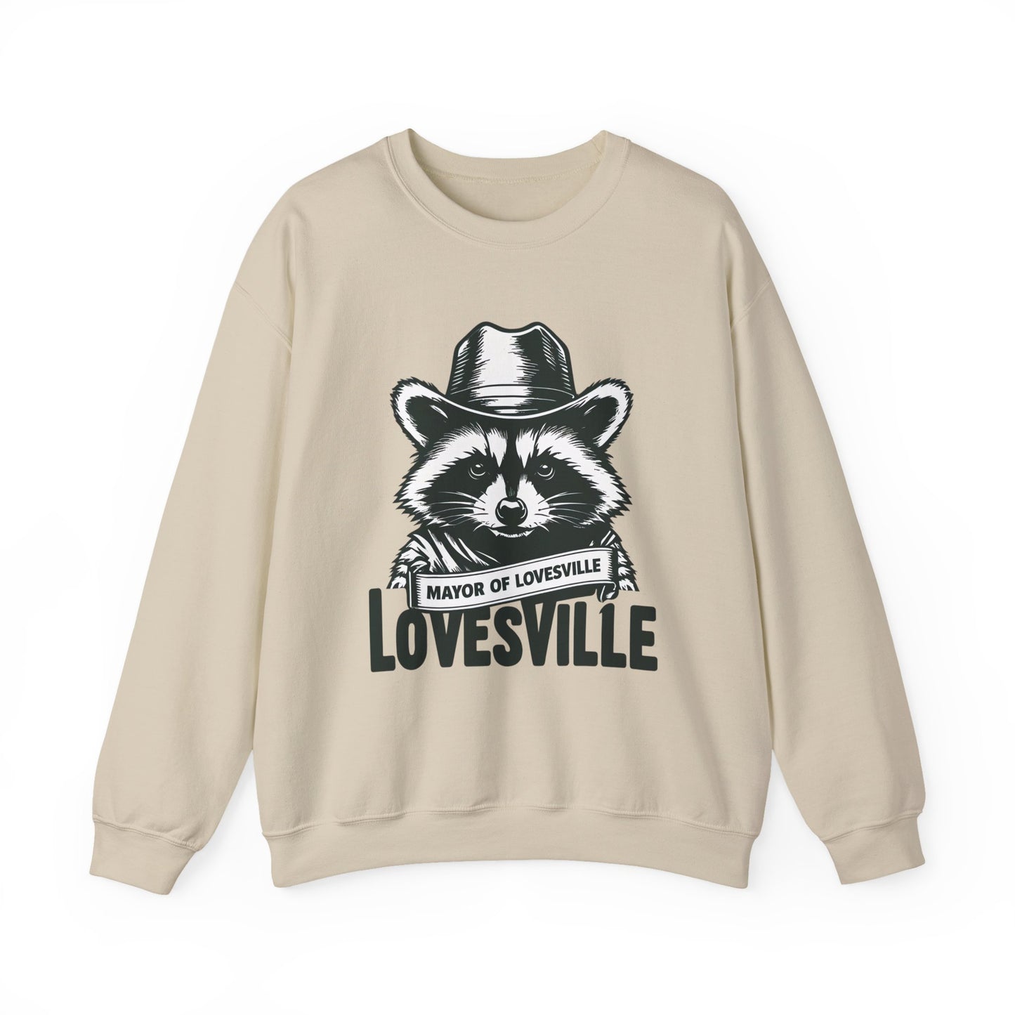 Comfy Mayor of Lovesville Sweatshirt, Casual Unisex Crewneck, Perfect Gift for Animal Lovers, Cozy Style for Holidays, Urban Fashion