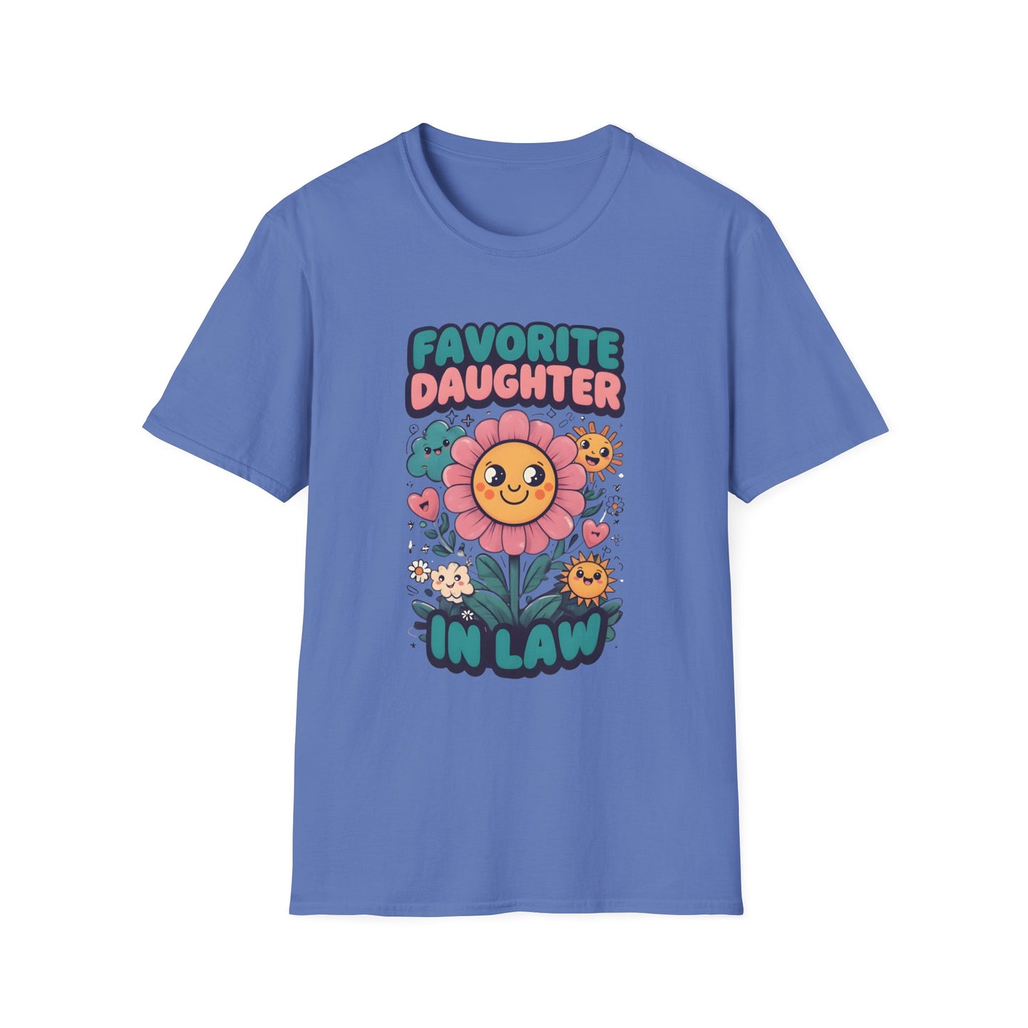 Favorite Daughter in Law Flower T-Shirt, Unisex Graphic Tee, Mother's Day Gift, Family Reunion Shirt, Cute Casual Wear, Spring Fashion