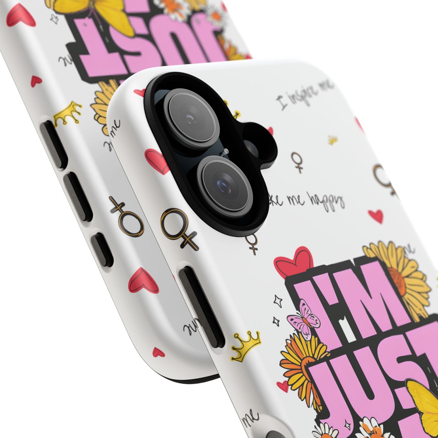 “I'm Just a Girl” Floral iPhone Tough Case – Bold, Beautiful & Protective