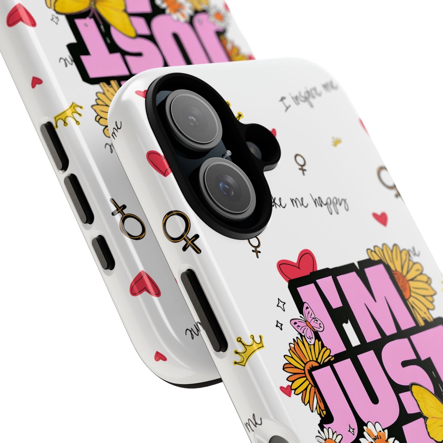 “I'm Just a Girl” Floral iPhone Tough Case – Bold, Beautiful & Protective