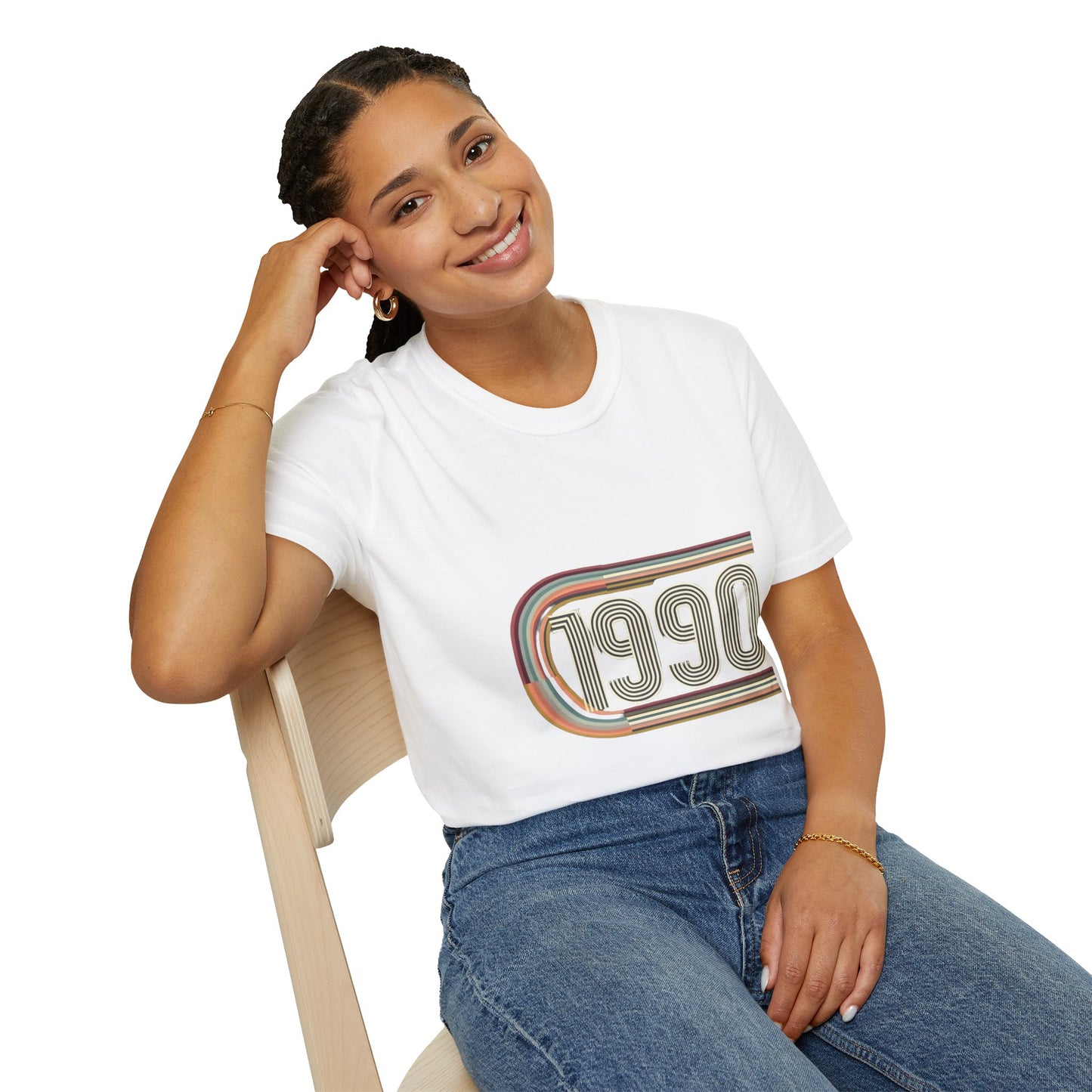 Retro 1990 Unisex Softstyle T-Shirt | Vintage Style Tee, 90s Nostalgia Shirt, Gift for 90s Kids, Casual Wear, Birthday Present