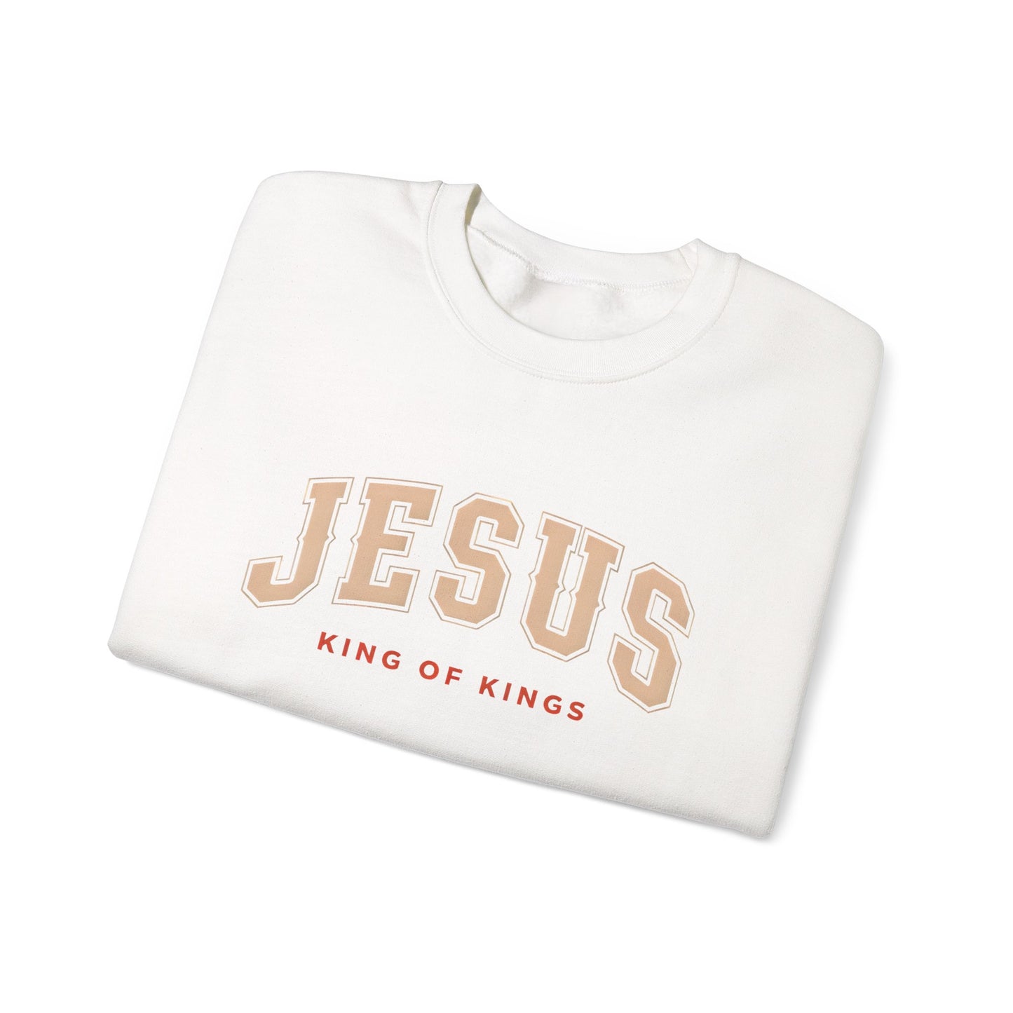 Jesus Crewneck Sweatshirt, Religious Apparel, Christian Gift, Cozy Unisex Sweatshirt, Faith-Based Wardrobe, King of Kings Fashion