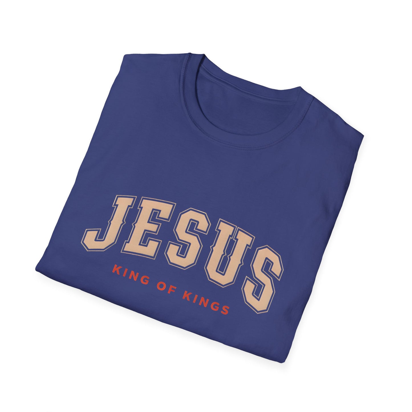 Faith-Inspired Unisex Softstyle T-Shirt - Jesus King of Kings, Christian Apparel, Gift for Believers, Biblical T-Shirt, Religious Fashion