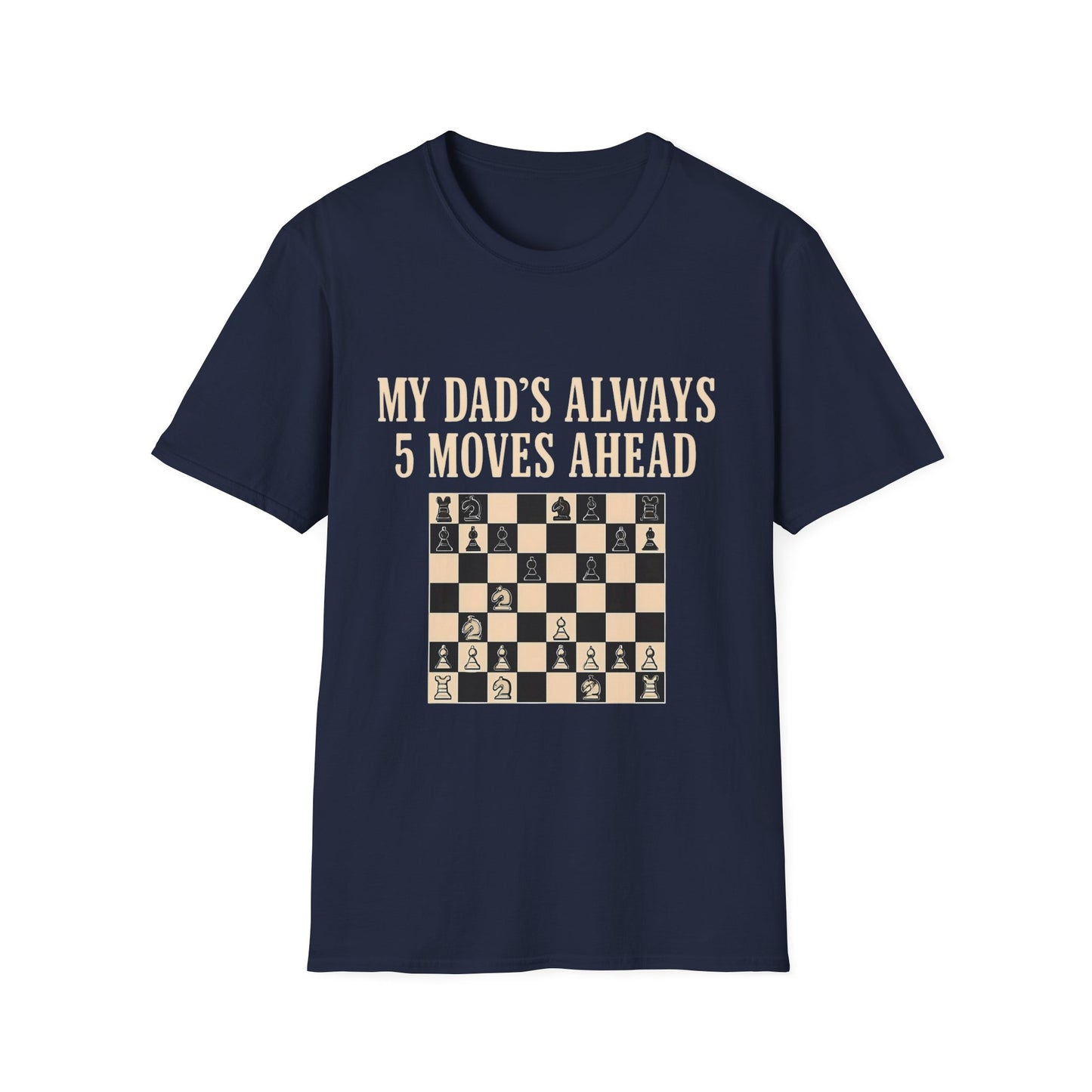 Dad's Chess Move T-Shirt, Unisex Softstyle Tee, Gift for Dad, Father's Day Shirt, Family Fun Apparel, Chess Lover Gift