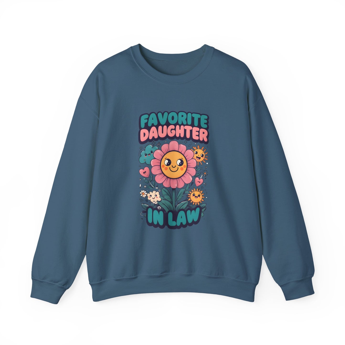 Favorite Daughter in Law Sweatshirt, Gift for Daughter in Law, Floral Crewneck, Cozy Sweatshirt, Birthday Gift, Mother’s Day Gift