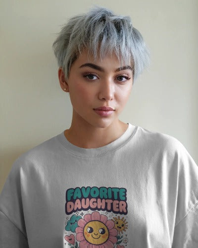 Favorite Daughter in Law Flower T-Shirt, Unisex Graphic Tee, Mother's Day Gift, Family Reunion Shirt, Cute Casual Wear, Spring Fashion