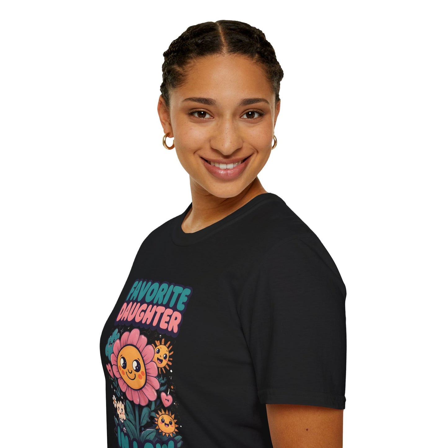 Favorite Daughter in Law Flower T-Shirt, Unisex Graphic Tee, Mother's Day Gift, Family Reunion Shirt, Cute Casual Wear, Spring Fashion
