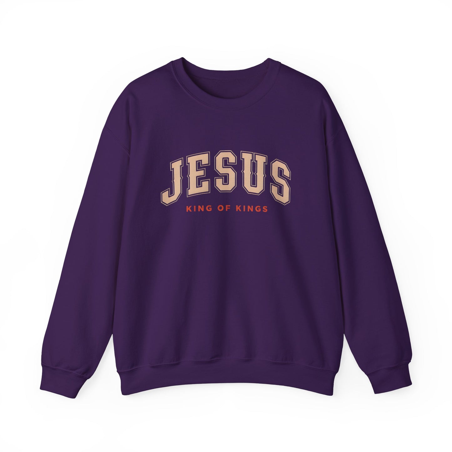 Jesus Crewneck Sweatshirt, Religious Apparel, Christian Gift, Cozy Unisex Sweatshirt, Faith-Based Wardrobe, King of Kings Fashion