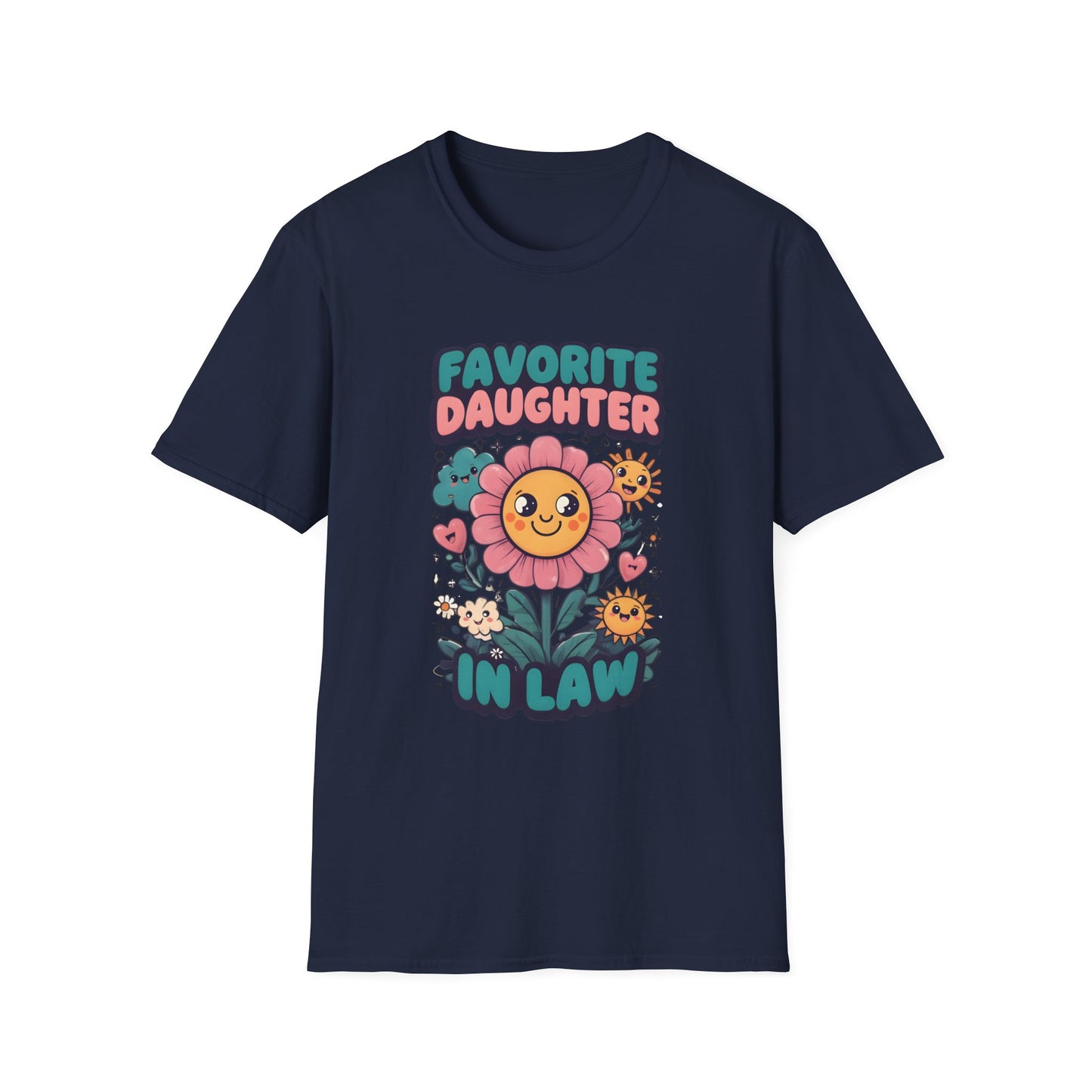 Favorite Daughter in Law Flower T-Shirt, Unisex Graphic Tee, Mother's Day Gift, Family Reunion Shirt, Cute Casual Wear, Spring Fashion