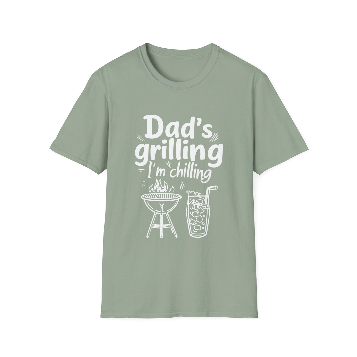 Dad’s Grilling, I’m Chilling Unisex T-Shirt, Gift for BBQ Lovers, Funny Summer Tee, Father's Day, Family Gatherings, Casual Wear