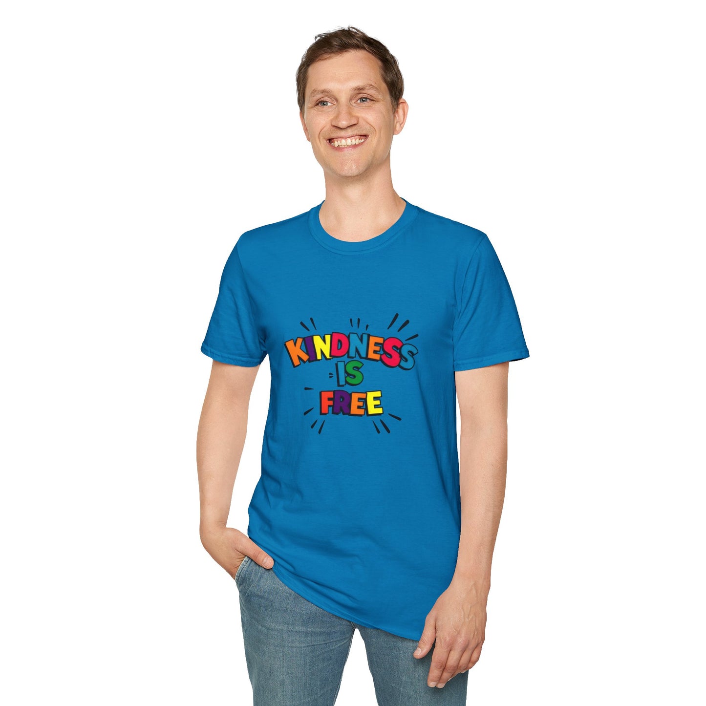 Kindness Is Free Unisex Softstyle T-Shirt | Inspirational Graphic Tee for Everyday Wear, Gifts, and Casual Outfits | Positive Vibes Apparel