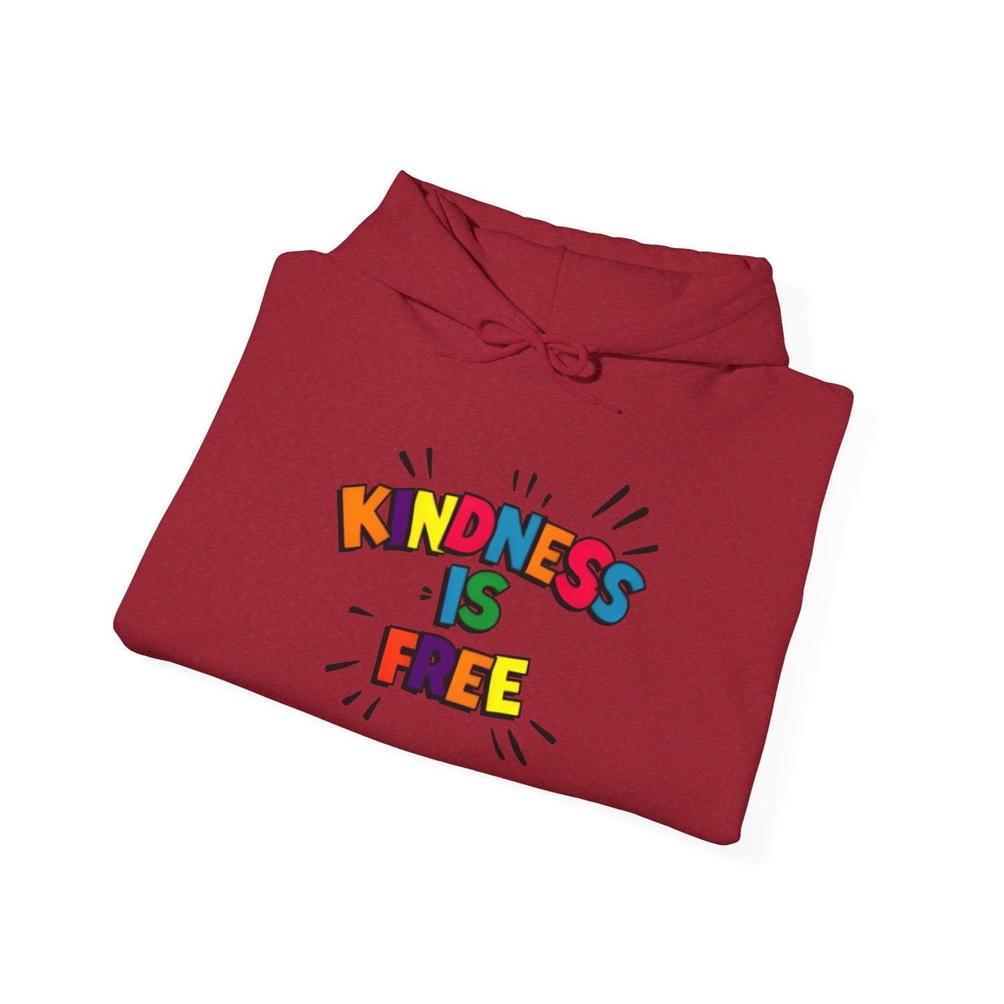 Kindness is Free Hoodie, Unisex Heavy Blend Sweatshirt, Gift for Friends, Inspirational Apparel, Cozy Everyday Wear