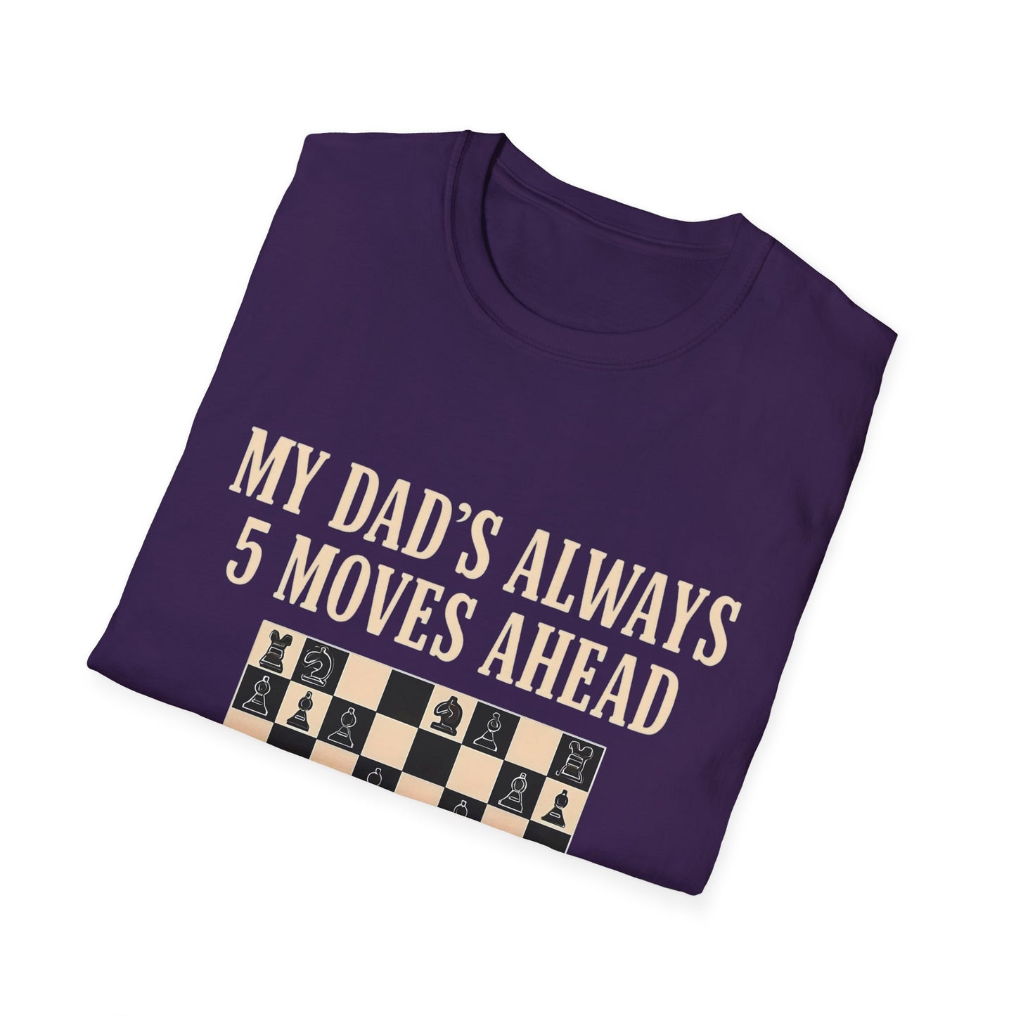Dad's Chess Move T-Shirt, Unisex Softstyle Tee, Gift for Dad, Father's Day Shirt, Family Fun Apparel, Chess Lover Gift