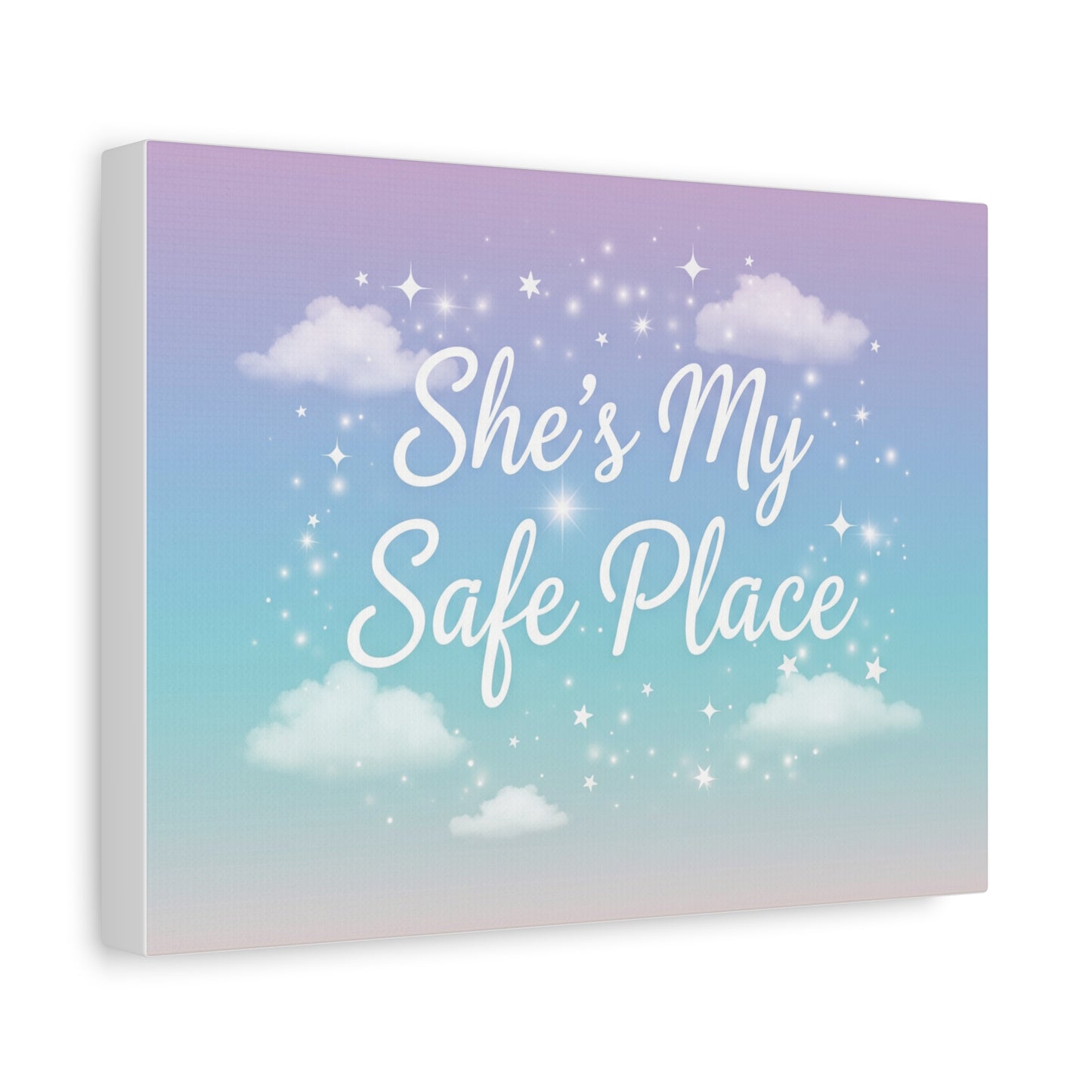 Inspirational Canvas Art for Home Decor, Gift for Her, Quote Wall Art, Motivational Decor, Safe Place Sign