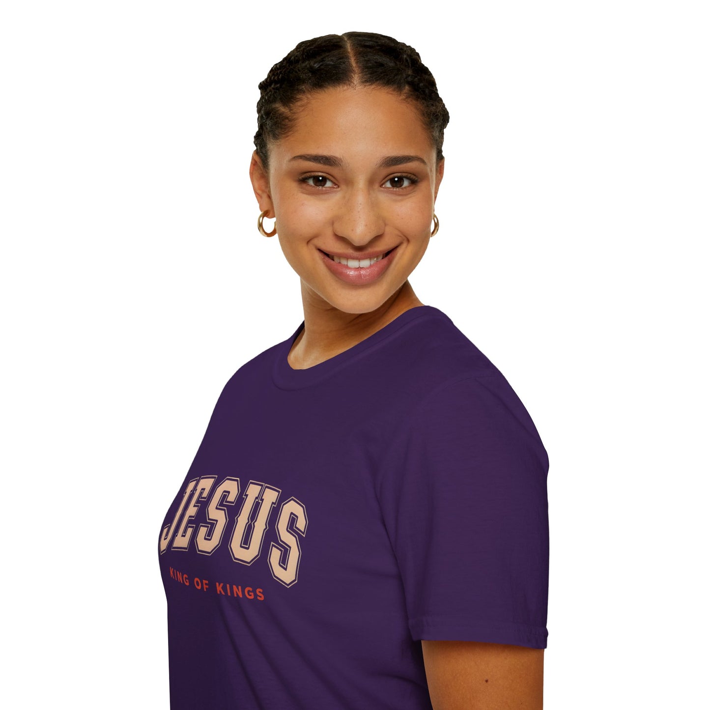 Faith-Inspired Unisex Softstyle T-Shirt - Jesus King of Kings, Christian Apparel, Gift for Believers, Biblical T-Shirt, Religious Fashion