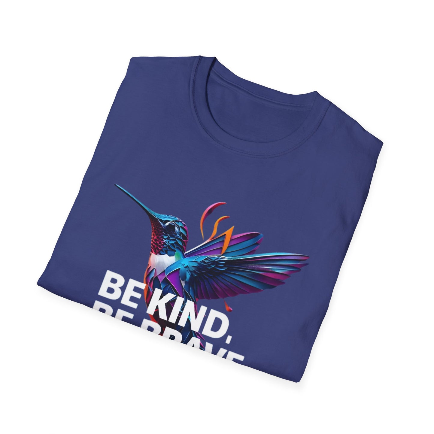 Vibrant Hummingbird T-Shirt, Unisex Softstyle Tee, Colorful Nature Apparel, Eco-Friendly Gift, Casual Wear, Art-Inspired Clothing