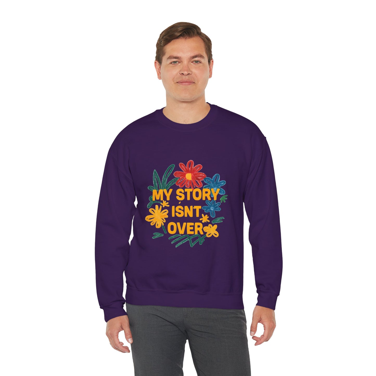 Floral Motivational Crewneck Sweatshirt, Cozy Unisex Sweatshirt, Inspirational Gift, Spring Fashion, Self-Care Apparel