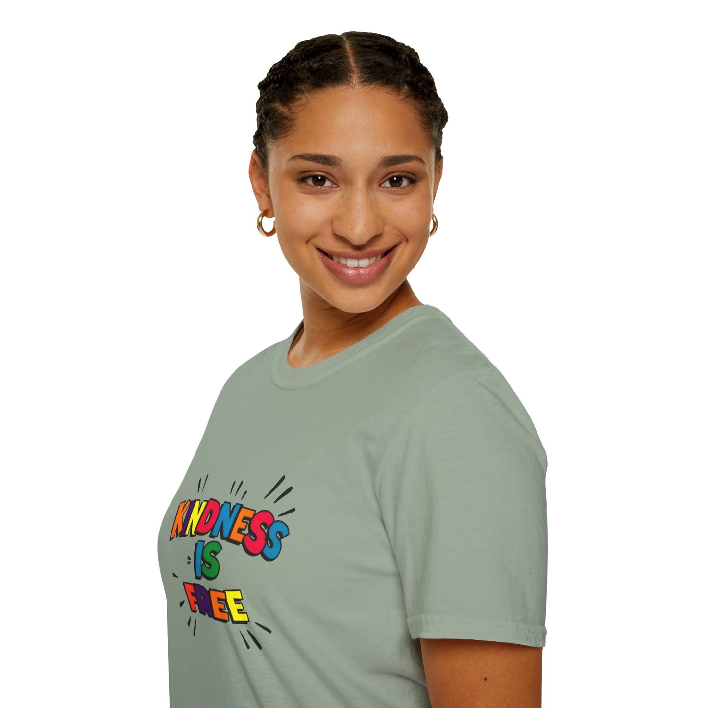 Kindness Is Free Unisex Softstyle T-Shirt | Inspirational Graphic Tee for Everyday Wear, Gifts, and Casual Outfits | Positive Vibes Apparel
