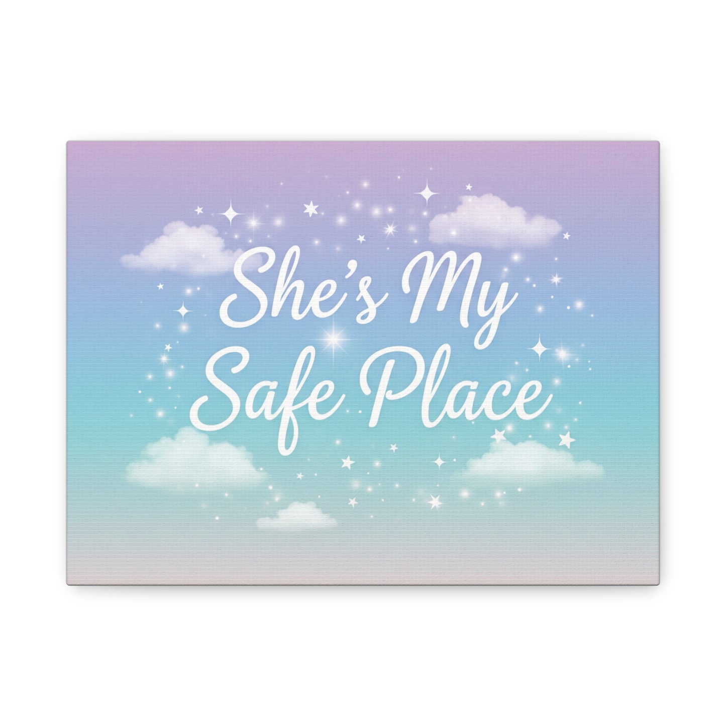 Inspirational Canvas Art for Home Decor, Gift for Her, Quote Wall Art, Motivational Decor, Safe Place Sign