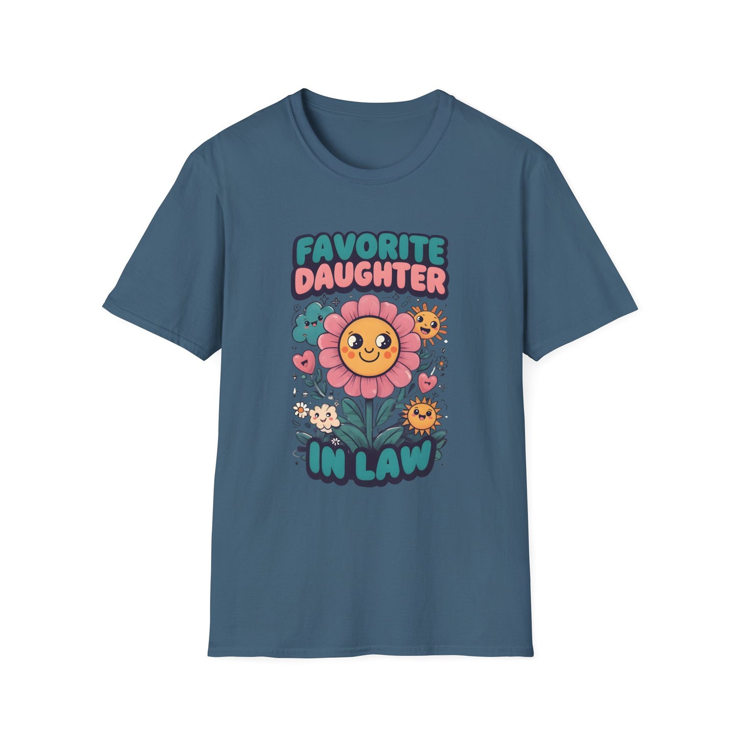 Favorite Daughter in Law Flower T-Shirt, Unisex Graphic Tee, Mother's Day Gift, Family Reunion Shirt, Cute Casual Wear, Spring Fashion