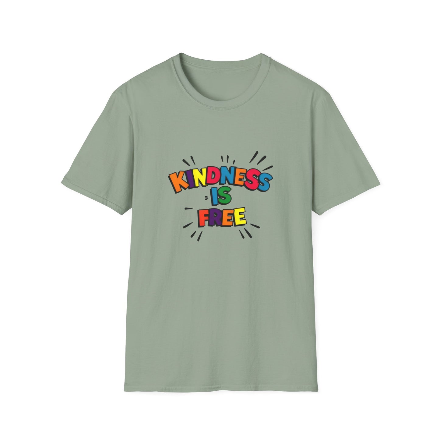 Kindness Is Free Unisex Softstyle T-Shirt | Inspirational Graphic Tee for Everyday Wear, Gifts, and Casual Outfits | Positive Vibes Apparel