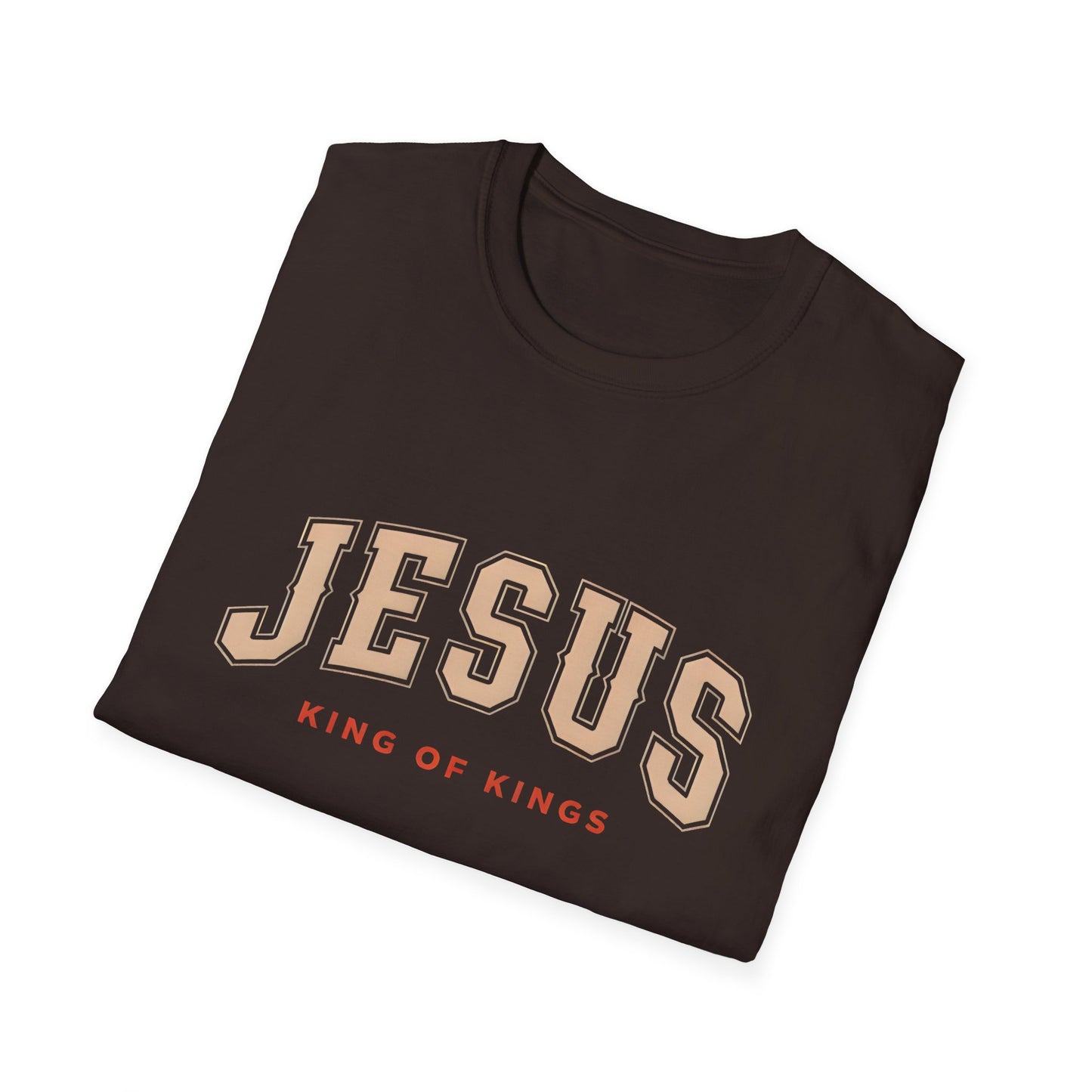 Faith-Inspired Unisex Softstyle T-Shirt - Jesus King of Kings, Christian Apparel, Gift for Believers, Biblical T-Shirt, Religious Fashion