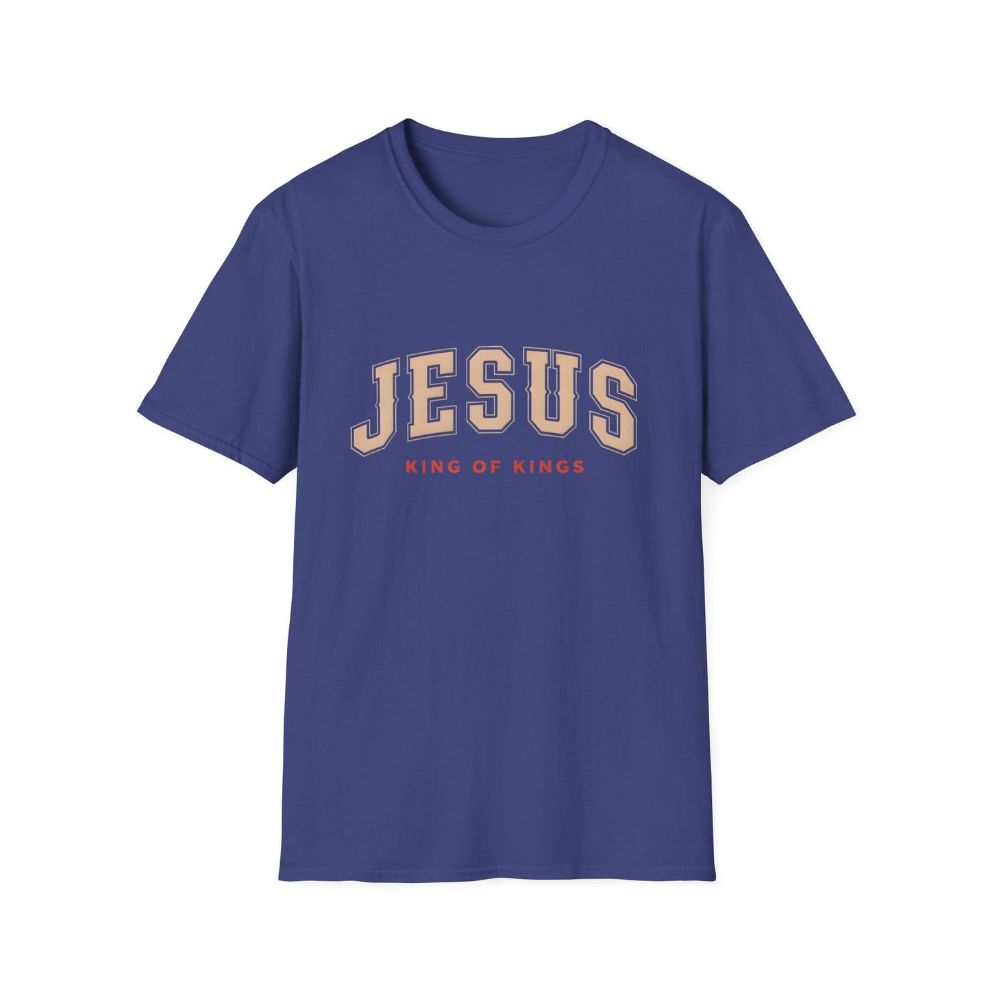Faith-Inspired Unisex Softstyle T-Shirt - Jesus King of Kings, Christian Apparel, Gift for Believers, Biblical T-Shirt, Religious Fashion