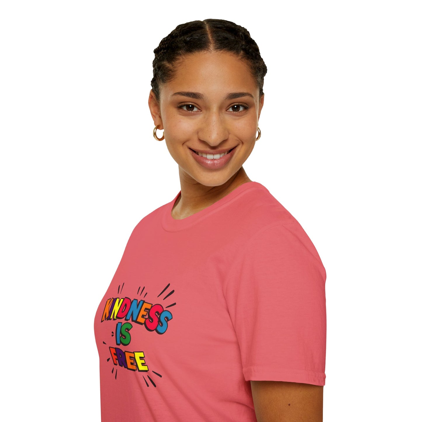 Kindness Is Free Unisex Softstyle T-Shirt | Inspirational Graphic Tee for Everyday Wear, Gifts, and Casual Outfits | Positive Vibes Apparel