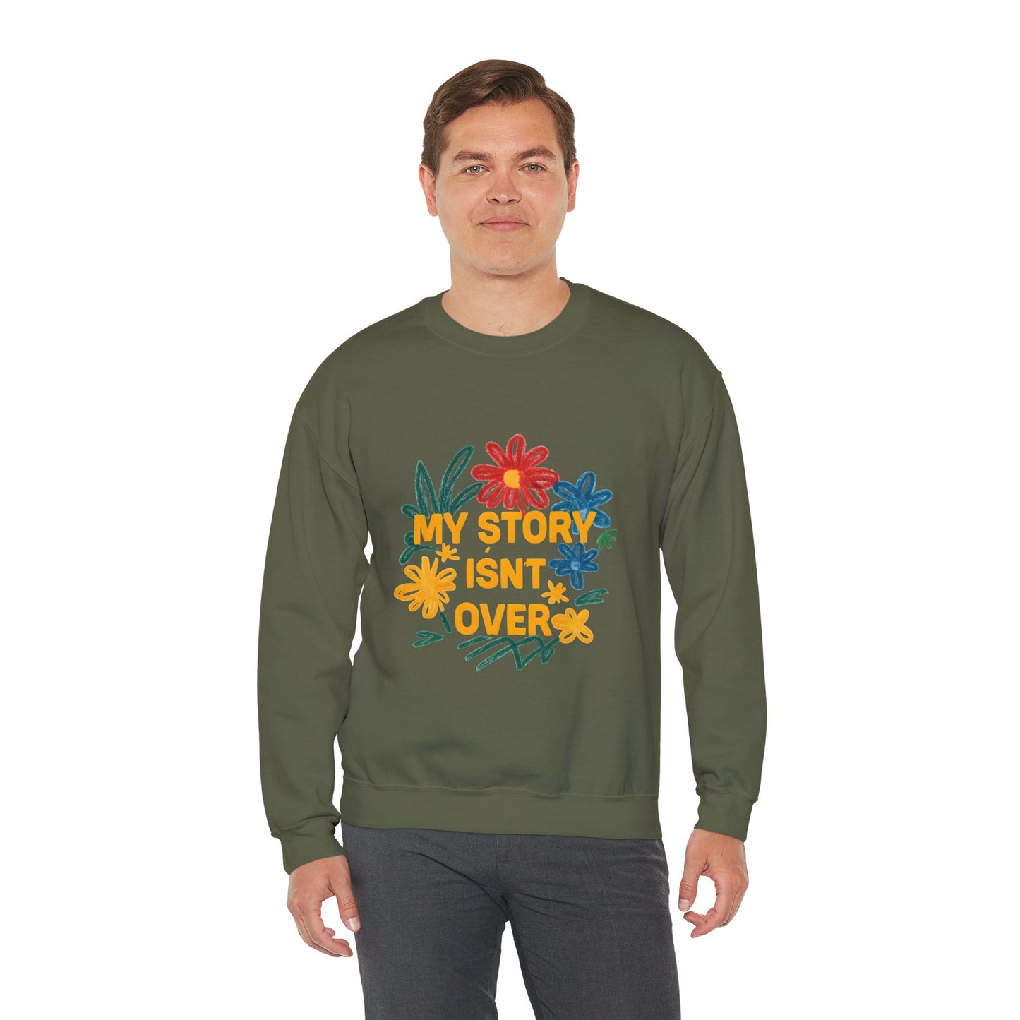 Floral Motivational Crewneck Sweatshirt, Cozy Unisex Sweatshirt, Inspirational Gift, Spring Fashion, Self-Care Apparel