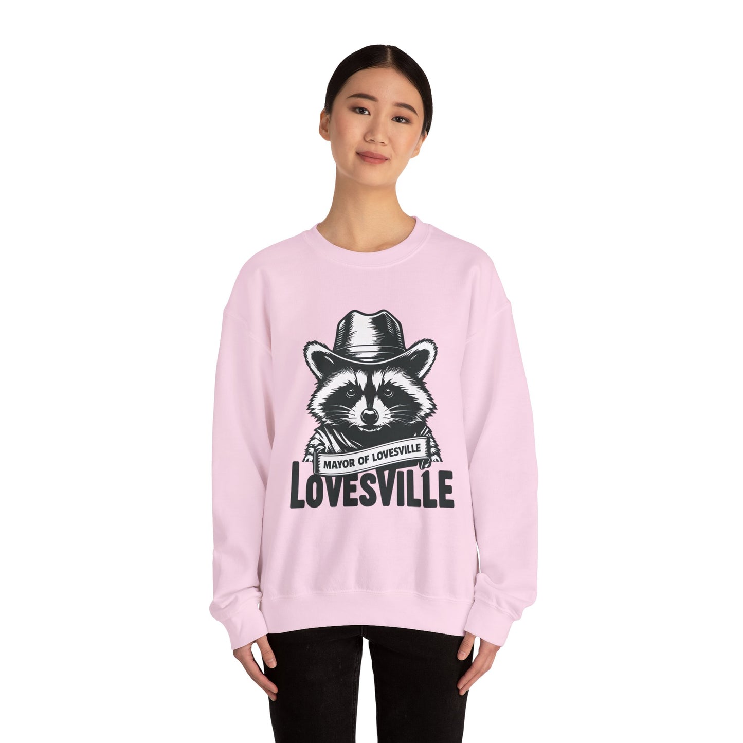 Comfy Mayor of Lovesville Sweatshirt, Casual Unisex Crewneck, Perfect Gift for Animal Lovers, Cozy Style for Holidays, Urban Fashion