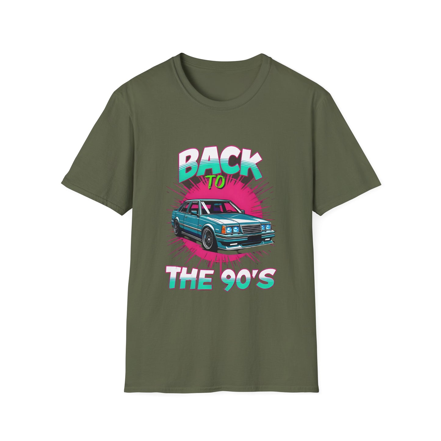 90s Retro Unisex Softstyle T-Shirt, Cool Vintage Car Tee, Nostalgic Graphic Shirt, Casual Gift for Car Lovers, Summer Fashion, Unisex Outfit