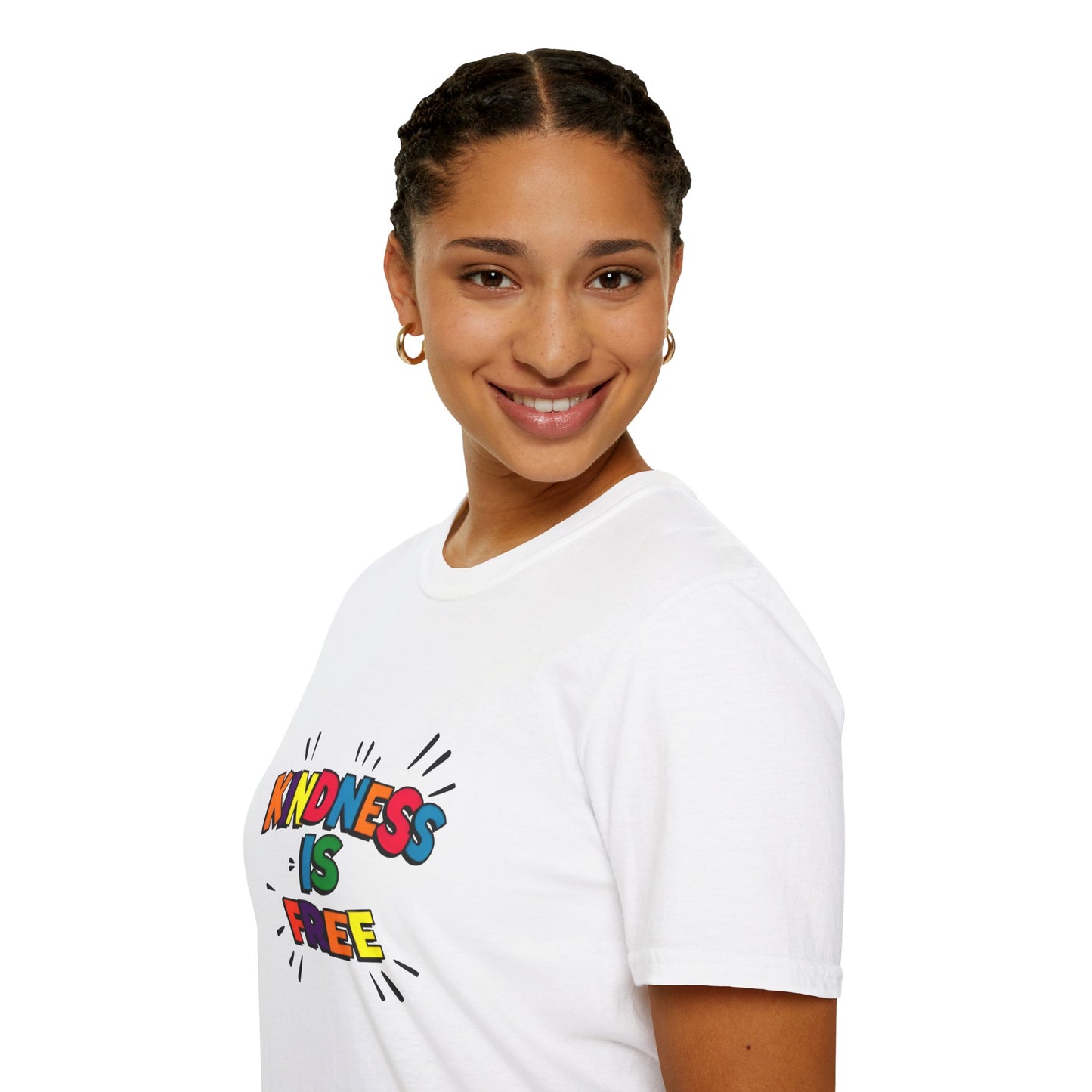 Kindness Is Free Unisex Softstyle T-Shirt | Inspirational Graphic Tee for Everyday Wear, Gifts, and Casual Outfits | Positive Vibes Apparel