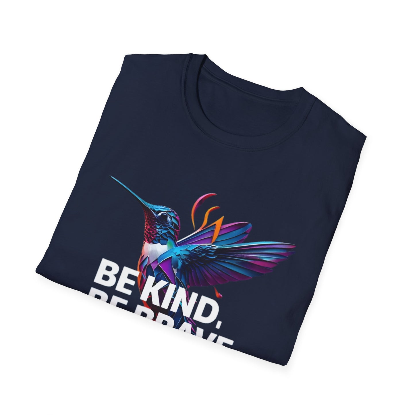 Vibrant Hummingbird T-Shirt, Unisex Softstyle Tee, Colorful Nature Apparel, Eco-Friendly Gift, Casual Wear, Art-Inspired Clothing
