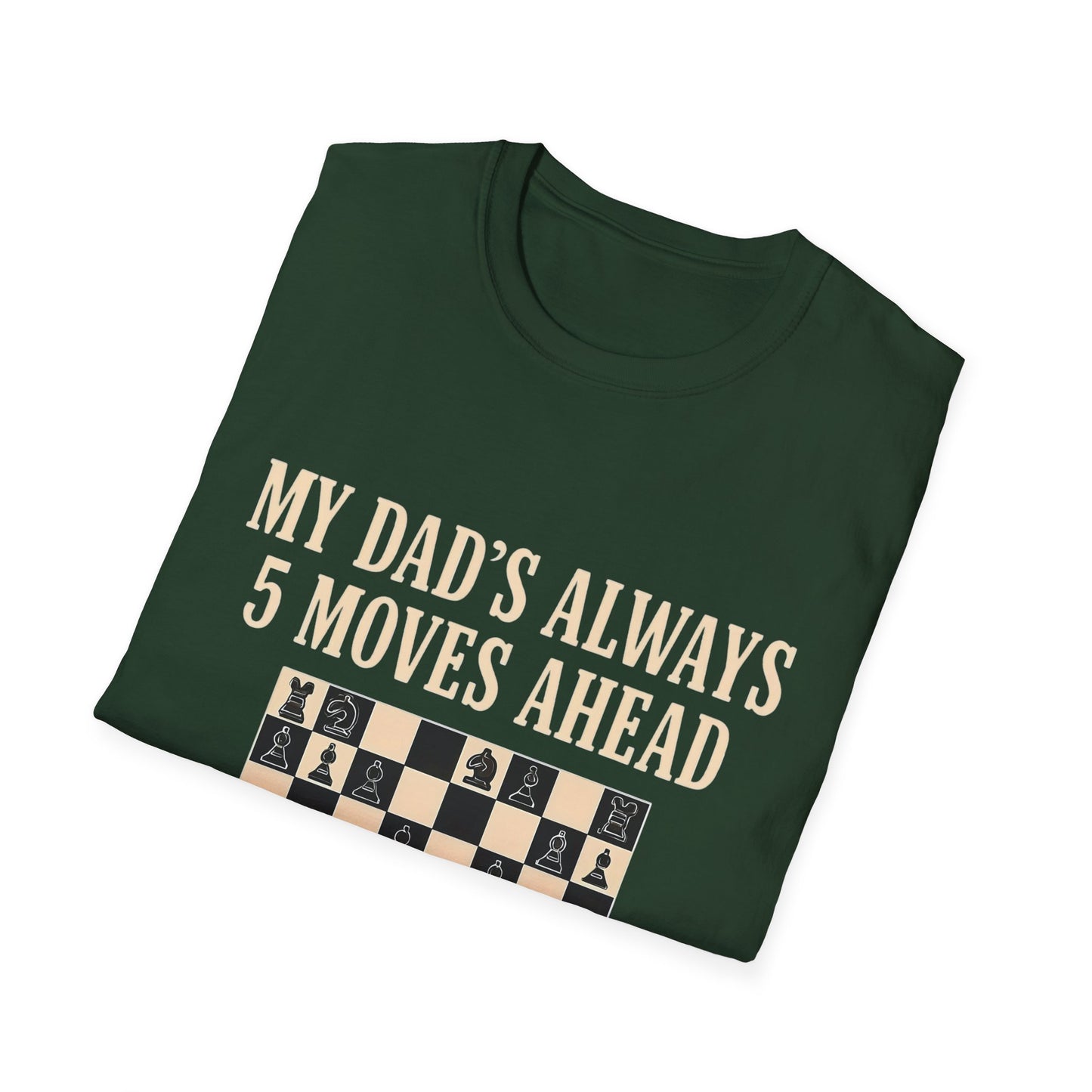 Dad's Chess Move T-Shirt, Unisex Softstyle Tee, Gift for Dad, Father's Day Shirt, Family Fun Apparel, Chess Lover Gift