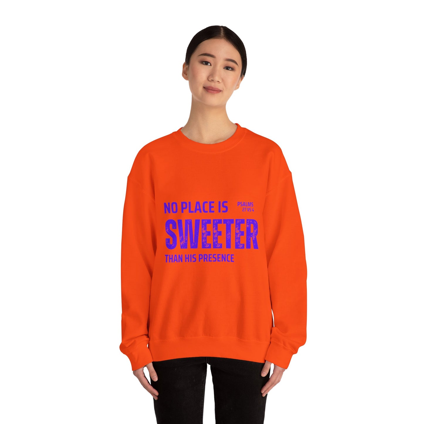 No Place is Sweeter Crewneck Sweatshirt, Inspirational Christian Apparel, Cozy Religious Gift, Bible Verse Sweatshirt, Faith-Based Fashion