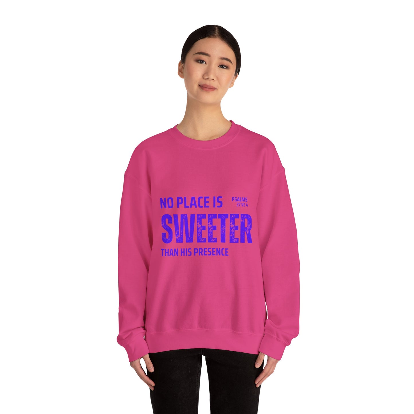 No Place is Sweeter Crewneck Sweatshirt, Inspirational Christian Apparel, Cozy Religious Gift, Bible Verse Sweatshirt, Faith-Based Fashion